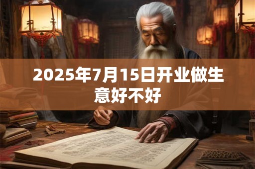 2025年7月15日开业做生意好不好