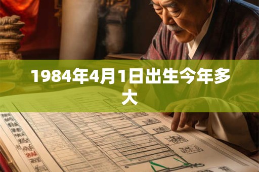 1984年4月1日出生今年多大