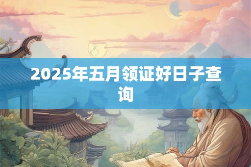 2025年五月领证好日子查询