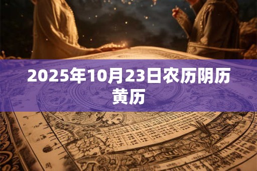 2025年10月23日农历阴历黄历 2025年10月23日农历阴历黄历