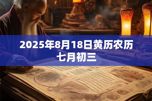 2025年8月18日黄历农历七月初三
