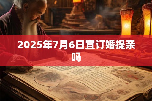 2025年7月6日宜订婚提亲吗
