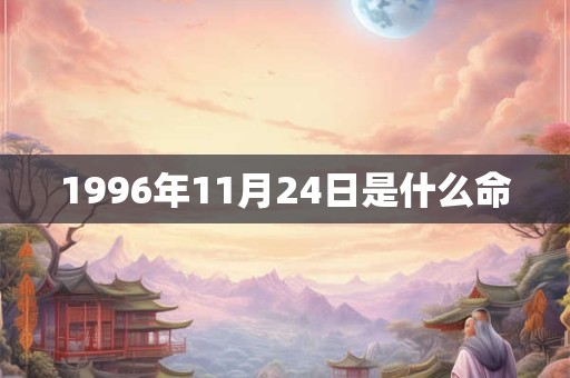 1996年11月24日是什么命