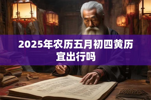 2025年农历五月初四黄历宜出行吗