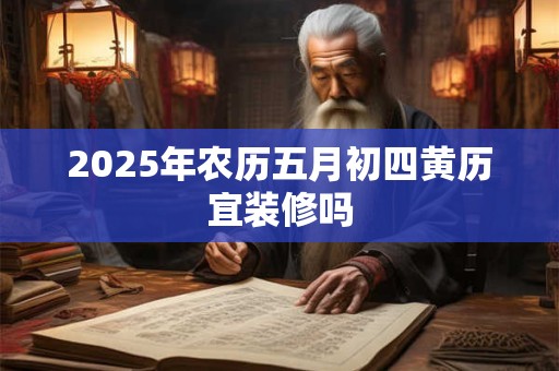 2025年农历五月初四黄历宜装修吗
