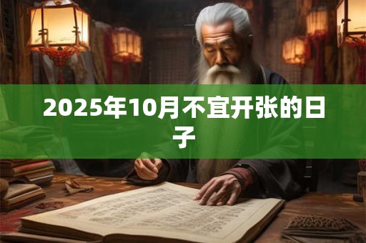 2025年10月不宜开张的日子 2025年10月不宜开张的日子
