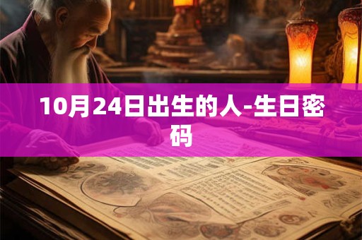 10月24日出生的人-生日密码