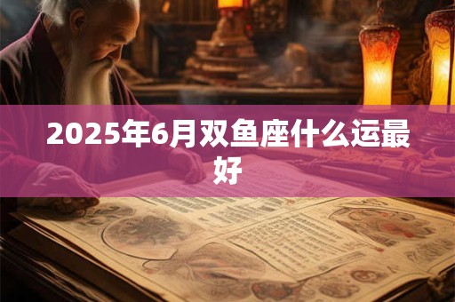 2025年6月双鱼座什么运最好