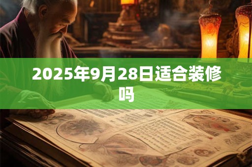 2025年9月28日适合装修吗