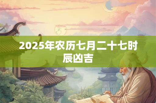 2025年农历七月二十七时辰凶吉