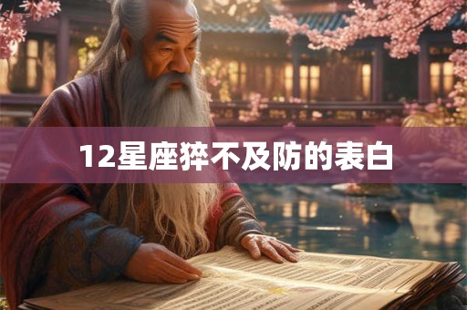 12星座猝不及防的表白