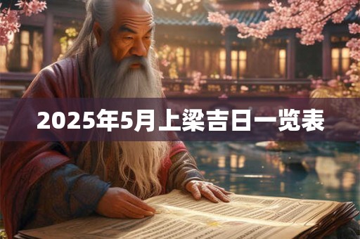 2025年5月上梁吉日一览表