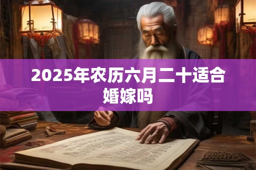 2025年农历六月二十适合婚嫁吗