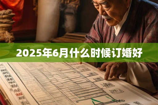 2025年6月什么时候订婚好