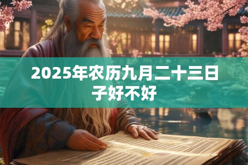 2025年农历九月二十三日子好不好