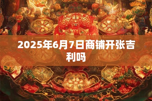 2025年6月7日商铺开张吉利吗