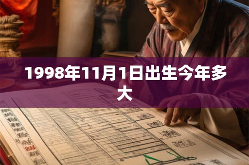 1998年11月1日出生今年多大