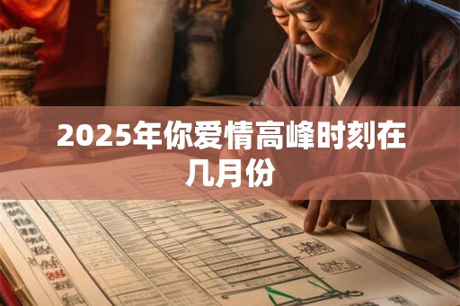 2025年你爱情高峰时刻在几月份