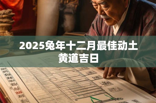 2025兔年十二月最佳动土黄道吉日