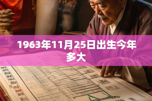 1963年11月25日出生今年多大