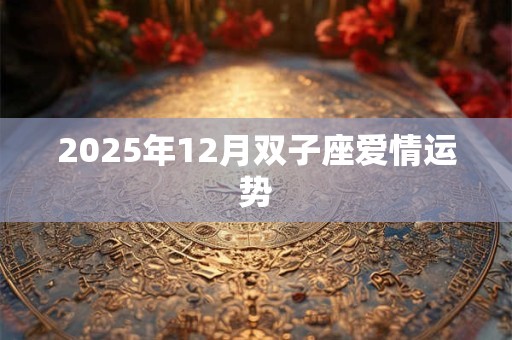 2025年12月双子座爱情运势 2025年12月双子座爱情运势