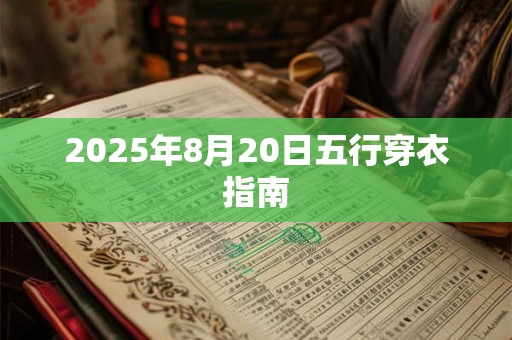 2025年8月20日五行穿衣指南