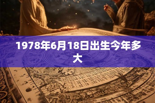 1978年6月18日出生今年多大