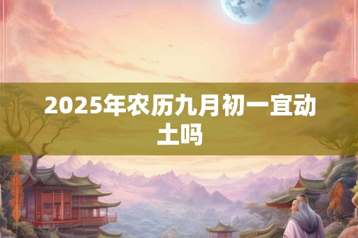 2025年农历九月初一宜动土吗
