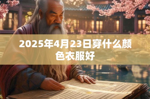 2025年4月23日穿什么颜色衣服好