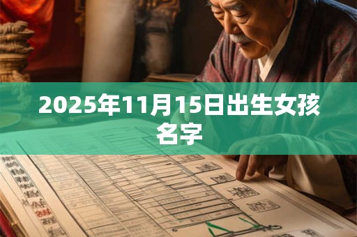 2025年11月15日出生女孩名字 2025年11月15日出生女孩名字