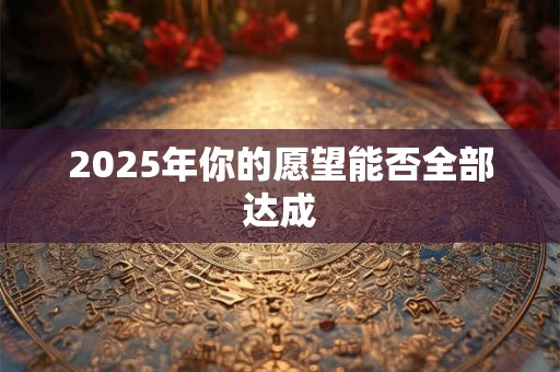 2025年你的愿望能否全部达成