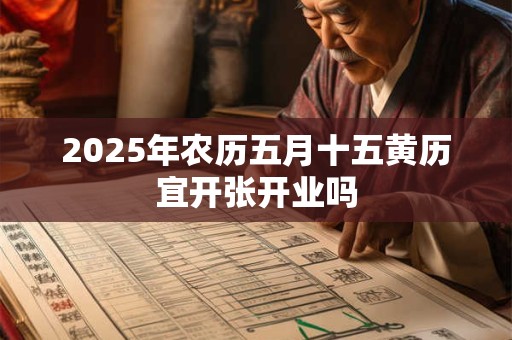 2025年农历五月十五黄历宜开张开业吗