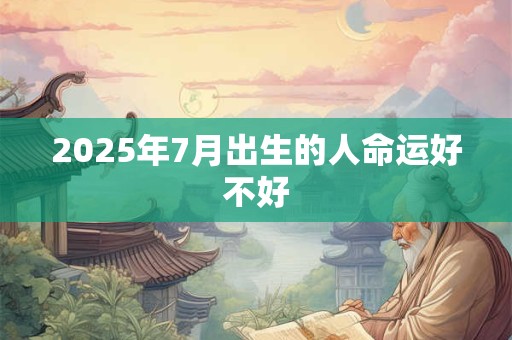2025年7月出生的人命运好不好