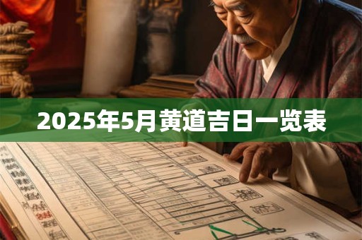 2025年5月黄道吉日一览表