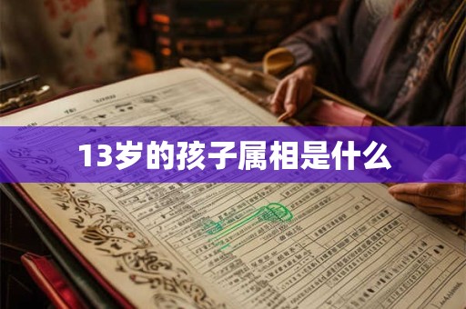 13岁的孩子属相是什么