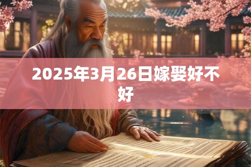 2025年3月26日嫁娶好不好