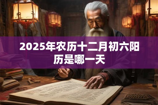 2025年农历十二月初六阳历是哪一天