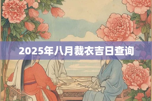 2025年八月裁衣吉日查询