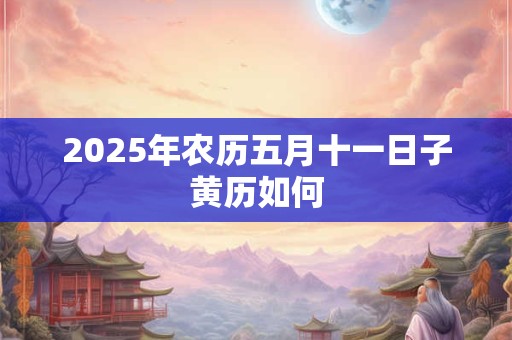 2025年农历五月十一日子黄历如何