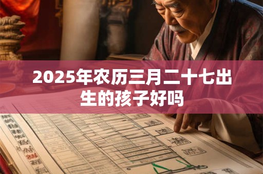 2025年农历三月二十七出生的孩子好吗