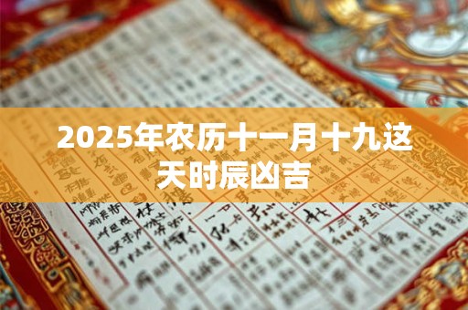 2025年农历十一月十九这天时辰凶吉