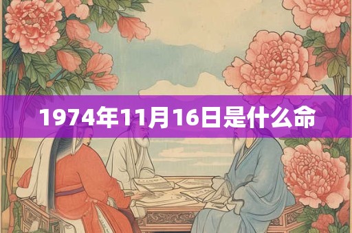 1974年11月16日是什么命