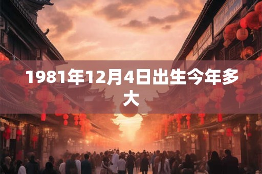 1981年12月4日出生今年多大
