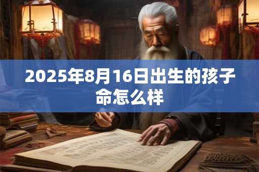 2025年8月16日出生的孩子命怎么样