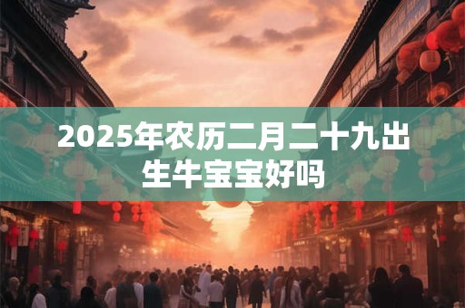 2025年农历二月二十九出生牛宝宝好吗