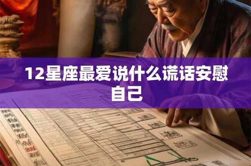 12星座最爱说什么谎话安慰自己
