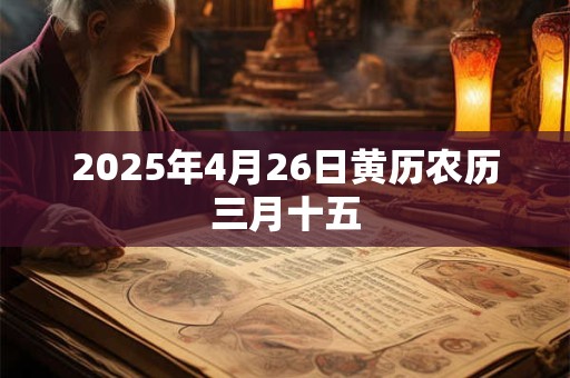 2025年4月26日黄历农历三月十五