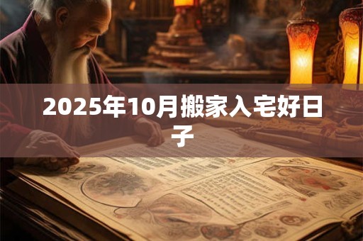 2025年10月搬家入宅好日子