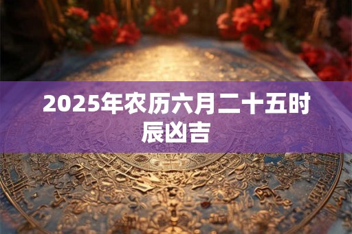 2025年农历六月二十五时辰凶吉