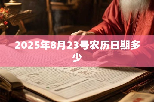 2026年8月23号农历日期多少